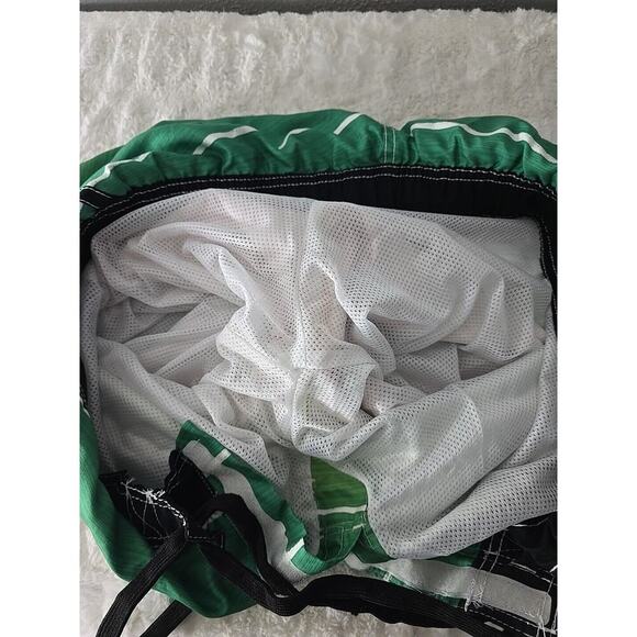 OP Ocean Pacific Rasta Swim‎ Board Shorts Green Red Pool XL Vacation Cruise - Picture 6 of 12